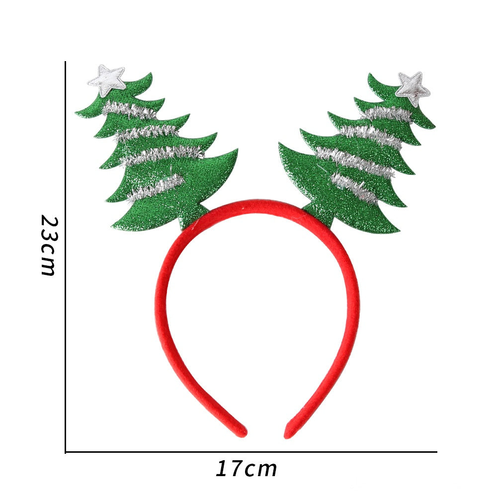 Reindeer Antler Star Headband, Christmas Plastic Hair Hoop for Kids Party Decorations