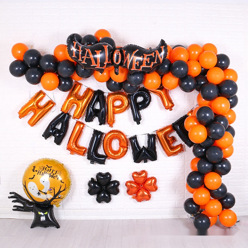 Halloween Foil Balloon Set, Aluminum Balloons For Mall School Store Halloween Decorations