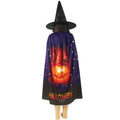 Halloween Kids Death Vampire Cape, Digital Print Knit Fabric Masquerade Cloak