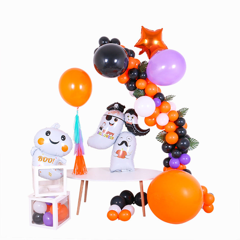 Halloween Foil Balloon Set, Aluminum Balloons For Mall School Store Halloween Decorations