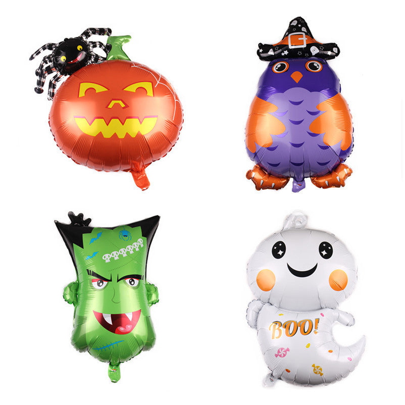 Halloween Foil Balloons, Skeleton And Vampire Aluminum Balloons For Party Decorations