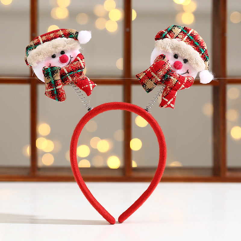 Cartoon Christmas Headband Hair Hoop, Holiday Party Hair Accessory Gift for Kids