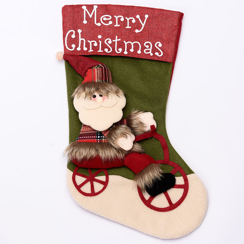Christmas Stocking Gift Bags Large and Small, Cartoon Candy Bags for Holiday Gifts Decorations