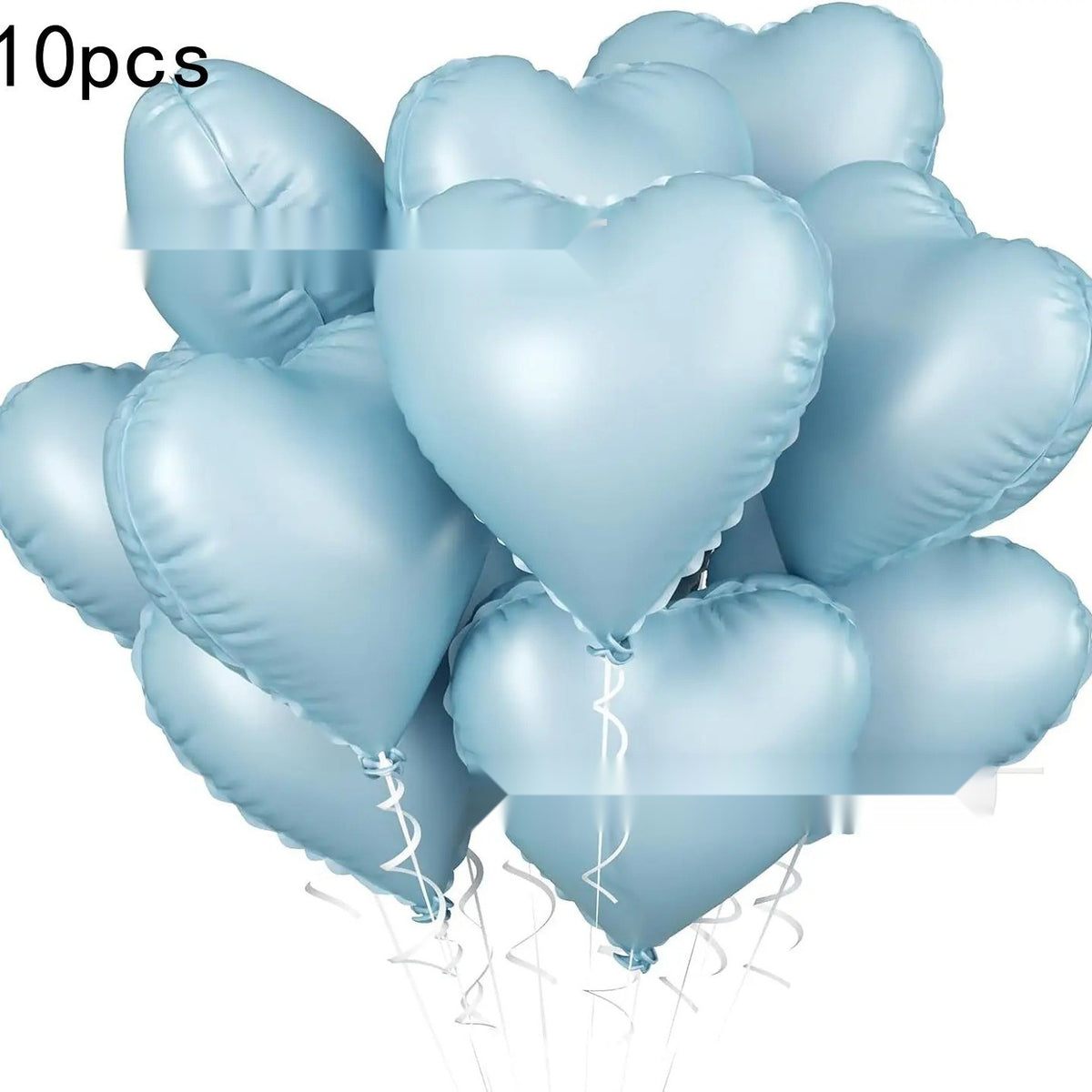 10 Pack 18 Inch Heart Star 4D Foil Balloons Set, Valentine's Day Wedding Birthday Graduation Party Decorations