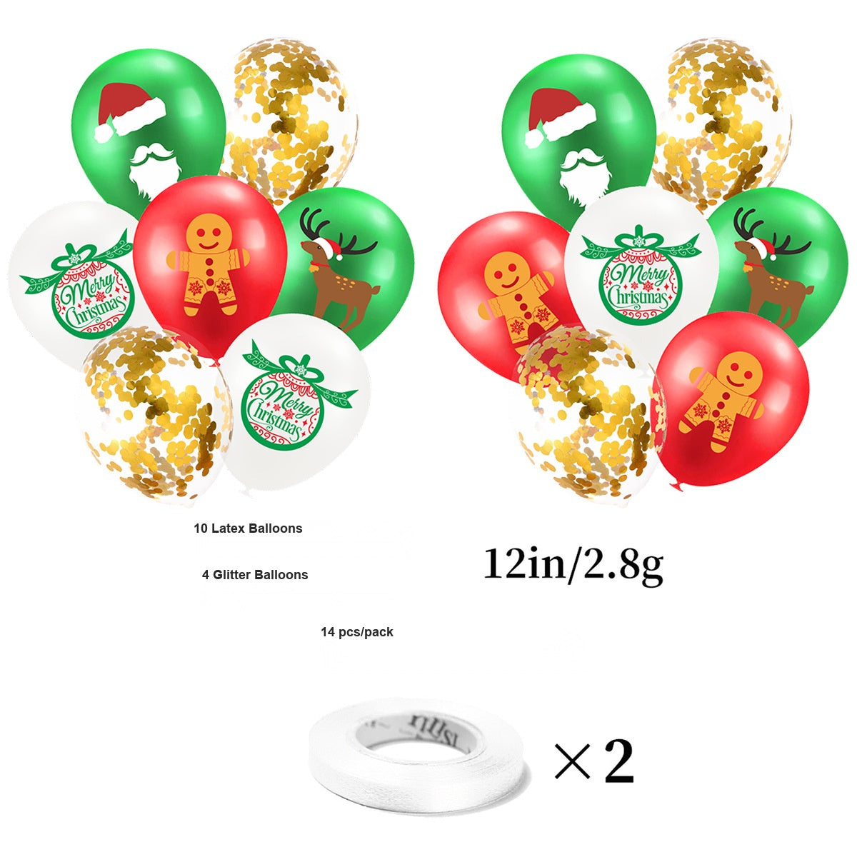 Christmas Snowflake Banner Snowman Balloon Set, Paper Garland Party Decorations Custom