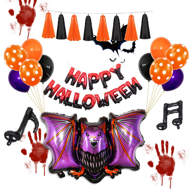 Halloween Foil Balloon Set, Aluminum Balloons For Mall School Store Halloween Decorations