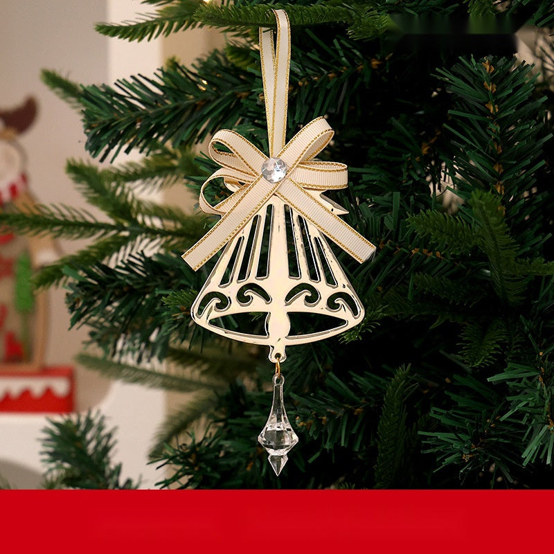 Tin Star Snowflake Christmas Tree Ornaments, Creative Reindeer Hanging Decorations for Holiday