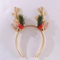 Cartoon Red Reindeer Antler Headband with Bells, Christmas Hair Accessory for Kids