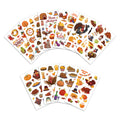 Thanksgiving Temporary Tattoos Face Decals Maple Leaf Turkey Pumpkin Party Stickers