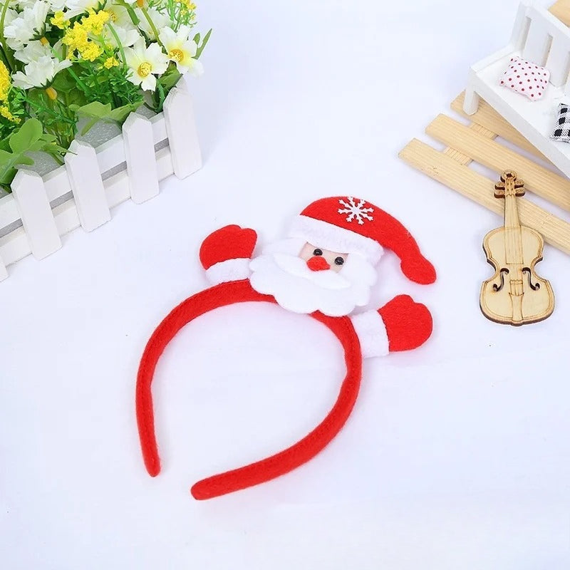 Christmas Hair Accessories Set, Santa Snowman Reindeer Headband Bow Snowflake Hair Clips for Holiday Party
