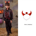 Kids Halloween Vampire Witch Costume, Girls Wizard Cape With Puff Sleeves For Masquerade Party