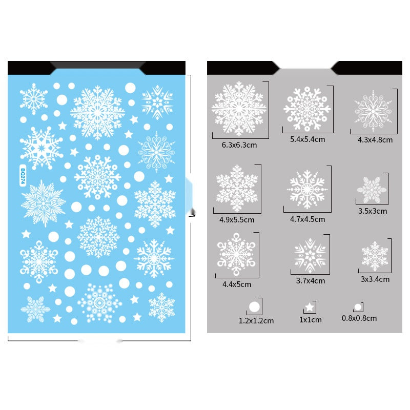 Snowflake Christmas Window Stickers, Static Cling Glass Decals for Home Storefront Decor