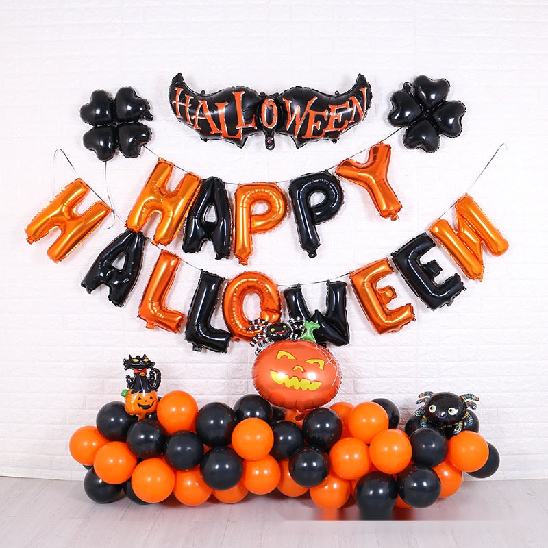Halloween Foil Balloon Set, Aluminum Balloons For Mall School Store Halloween Decorations