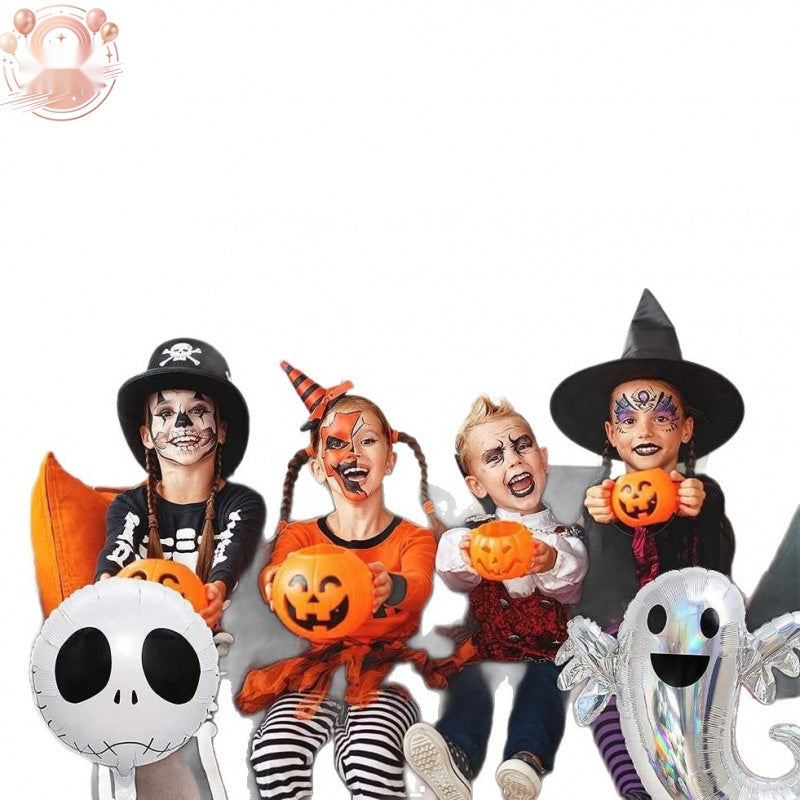 Halloween Balloon Arch Kit Latex Ghost Skull Theme Party Decoration Garland Set