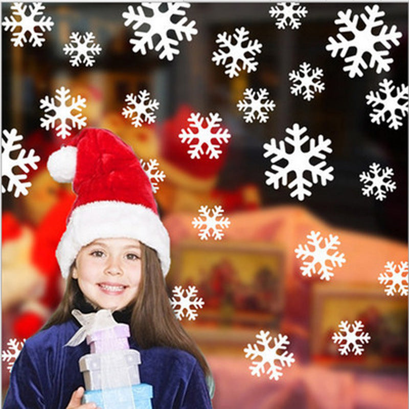 Snowflake Christmas Window Stickers, Static Cling Glass Decals for Home Storefront Decor