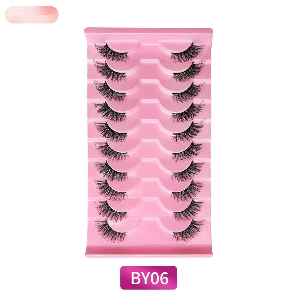 10 Pairs Wispy Big Eye False Eyelashes, Fox Eye Curled Fluffy Faux Lashes For Dramatic Look