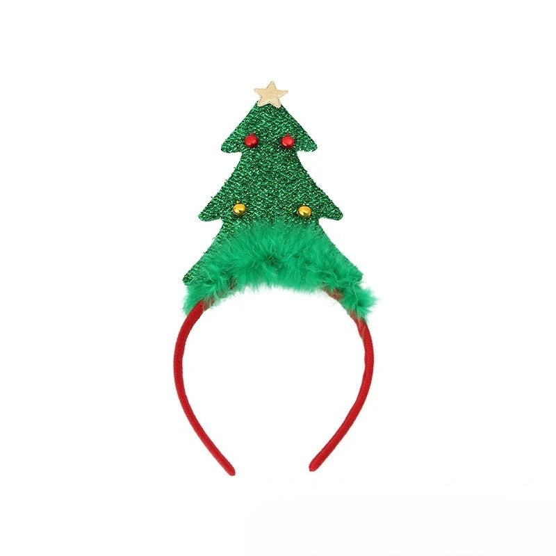 Christmas Hair Accessories Set, Santa Snowman Reindeer Headband Bow Snowflake Hair Clips for Holiday Party
