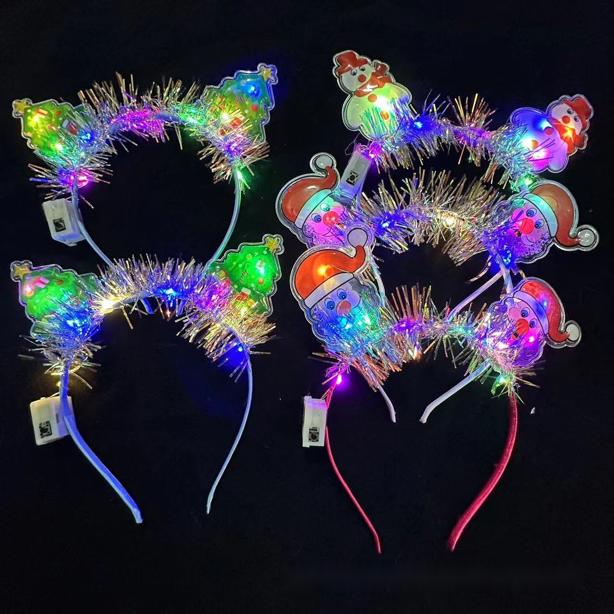 Light Up Reindeer Antler Headband, Christmas Glow Stick Party Favors for Kids