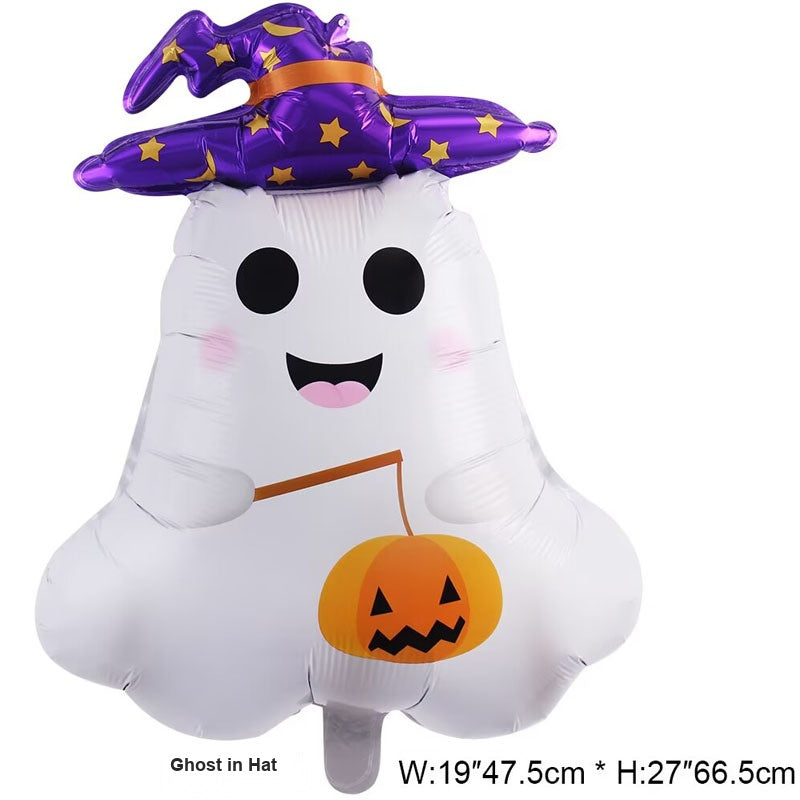 Large Ghost Foil Balloon Halloween Party Decorations Floating Hand Held Aluminum Balloon