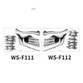 Halloween Mouth Bone Collarbone Temporary Tattoos, Creepy Body Art Stickers