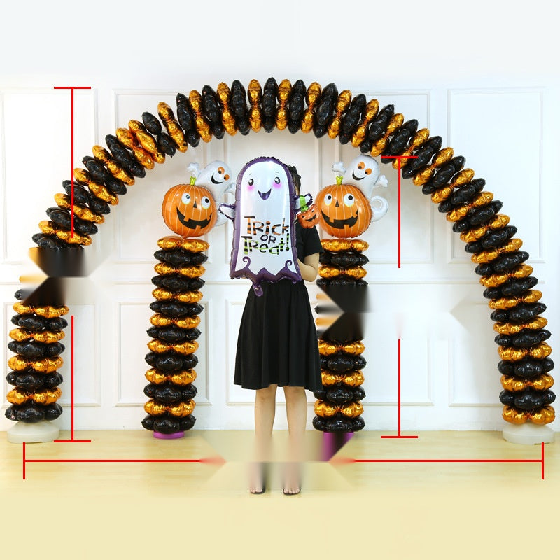 Halloween Letter Foil Balloons, Large Pumpkin Ghost Wrist and Table Decor Balloons