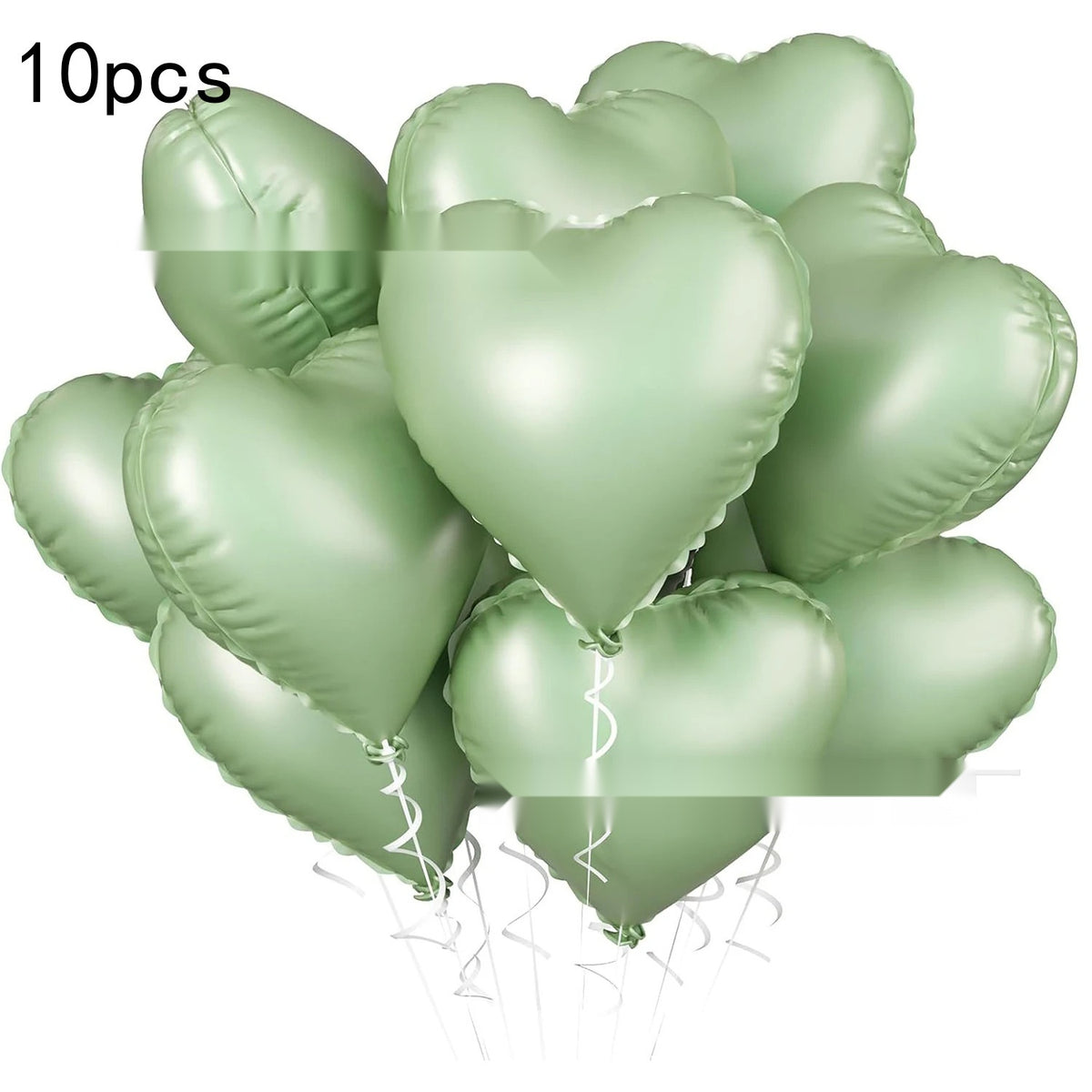 10 Pack 18 Inch Heart Star 4D Foil Balloons Set, Valentine's Day Wedding Birthday Graduation Party Decorations
