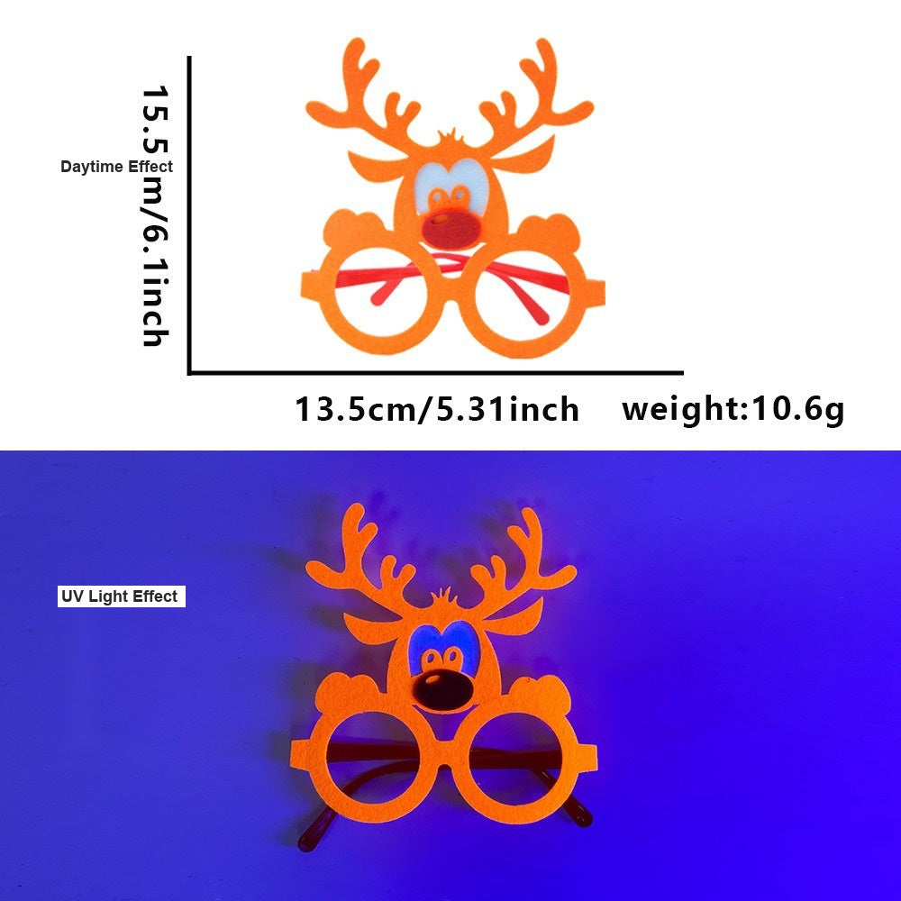 Fluorescent Glowing Christmas Headband, Santa Snowflake Reindeer Photo Prop for Kids Party
