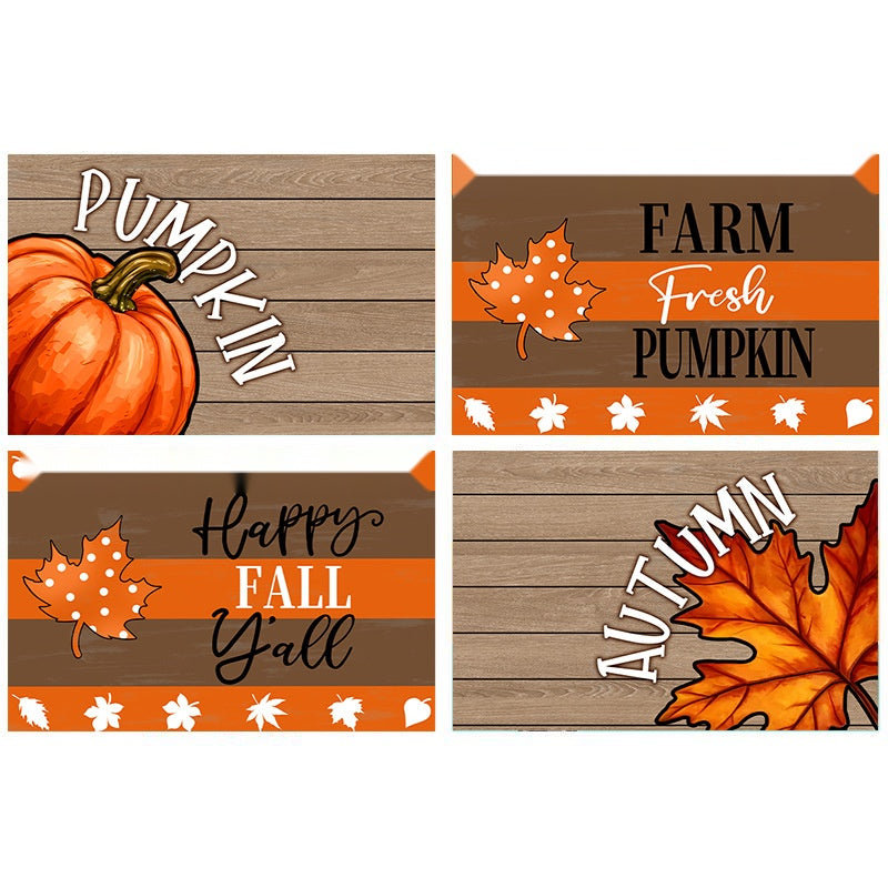 Fall Maple Leaf Fabric Placemats Heat Resistant Table Mats Family Dining Room Decor