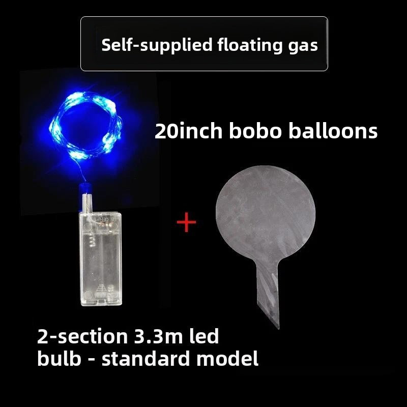 10 Pcs LED Bobo Balloons Glowing Floating Balloons Light Up Party Decor Battery Operated Set