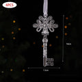 6 Pack Acrylic Christmas Tree Hanging Ornaments, Clear Snowflake Icicle Decorations