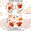 Thanksgiving Cartoon Turkey Window Clings Static Cling Sticker Set Living Room Glass Decorations