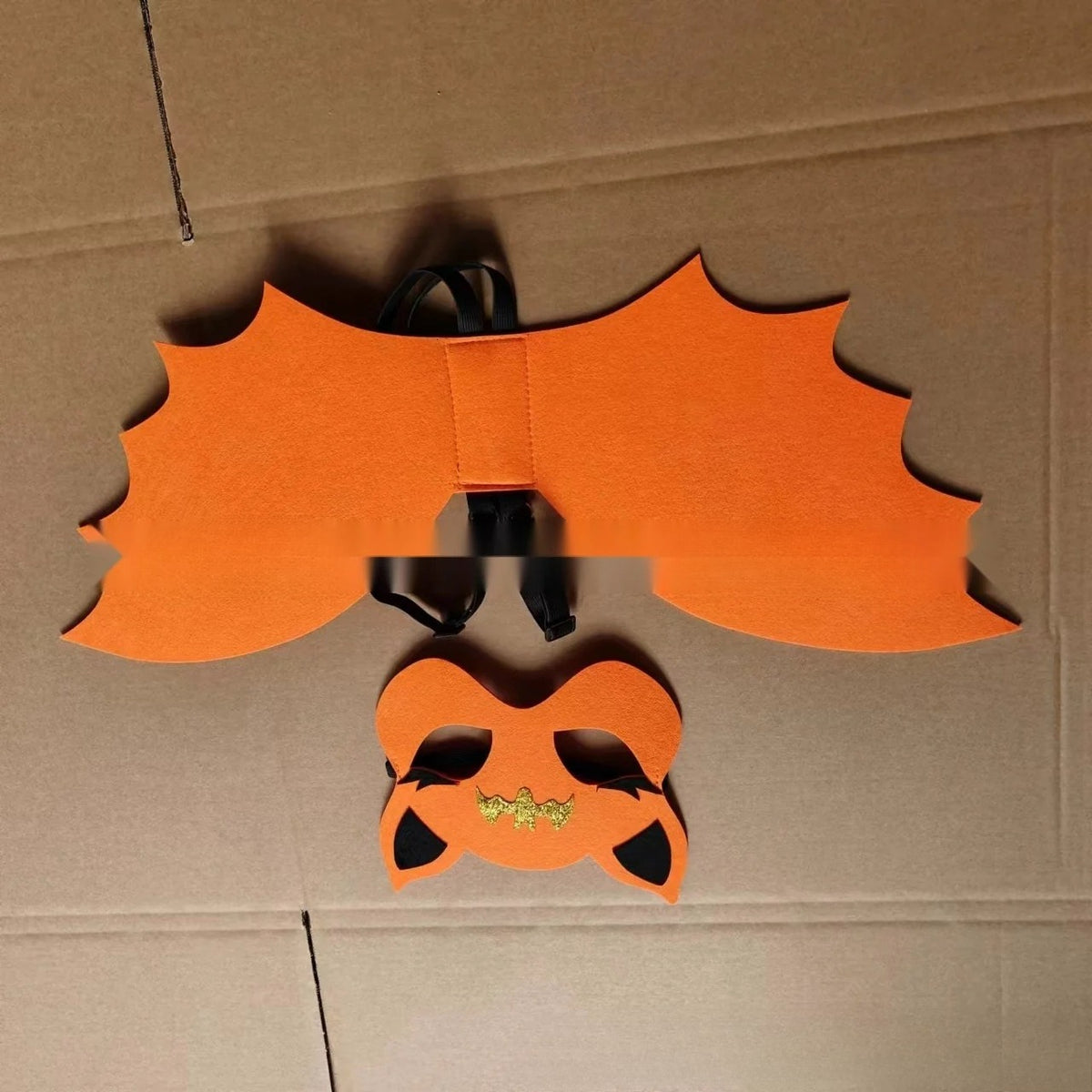 Halloween Kids Bat Wing Cape with Headband Mask, Vampire Costume for Boys and Girls