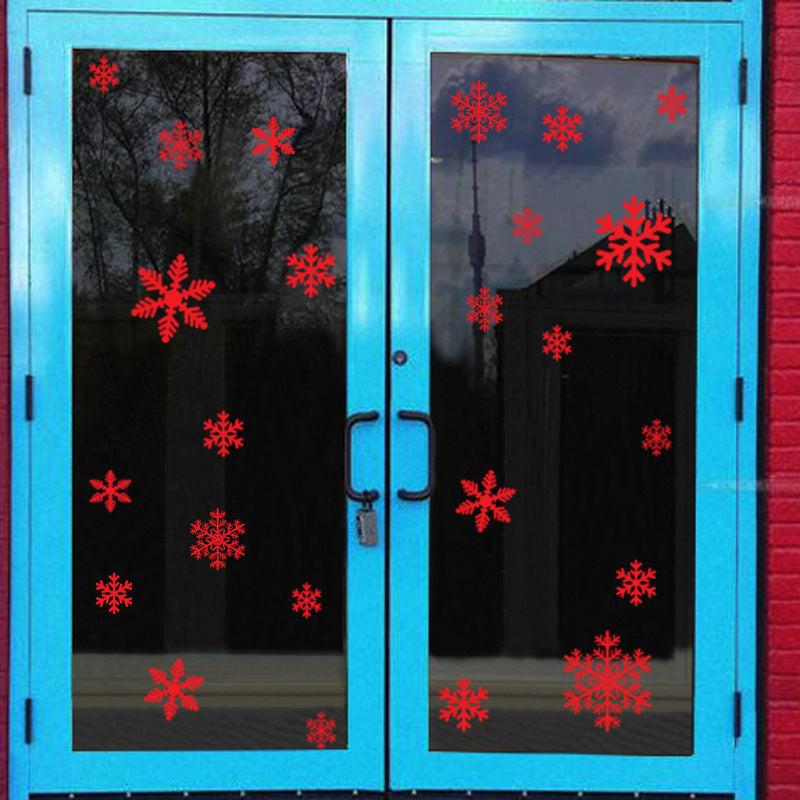 Snowflake Christmas Window Stickers, Static Cling Glass Decals for Home Storefront Decor