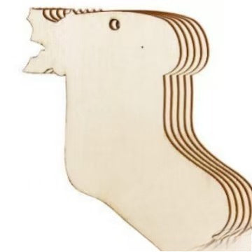 Wooden Snowman Christmas Ornaments, Rustic DIY Hanging Wood Slice Decorations for Party