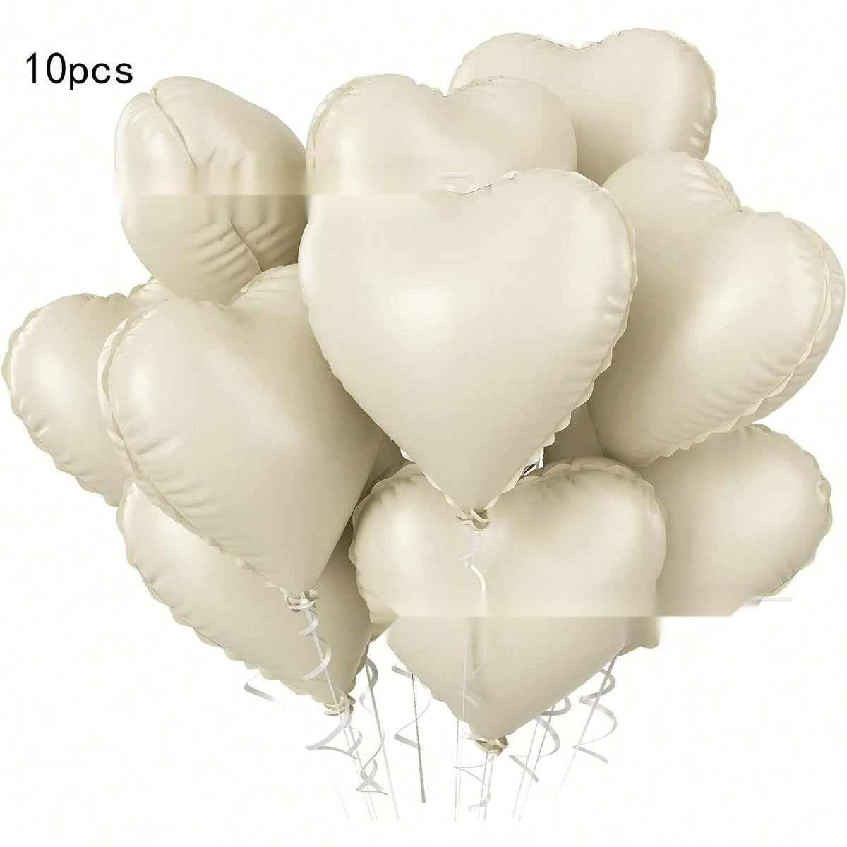 10 Pack 18 Inch Heart Star 4D Foil Balloons Set, Valentine's Day Wedding Birthday Graduation Party Decorations