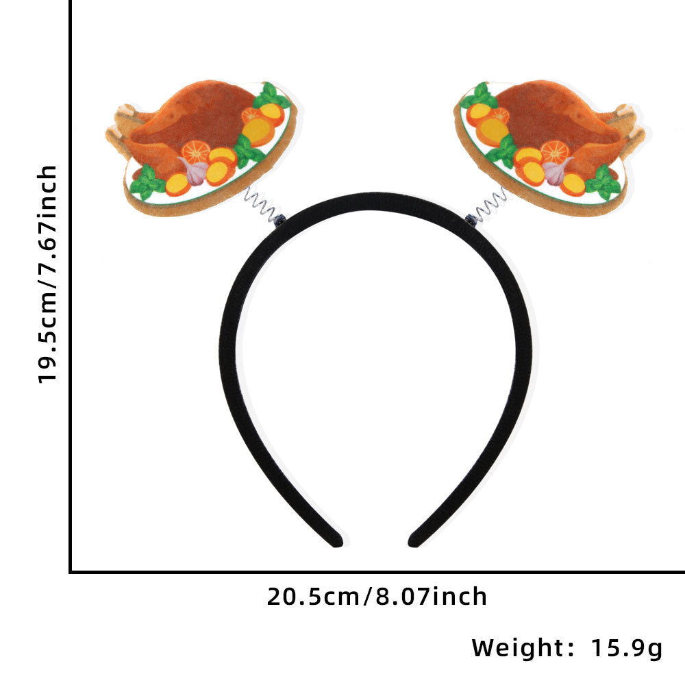 Thanksgiving Turkey Letter Headband Pumpkin Party Costume Accessory Headpiece