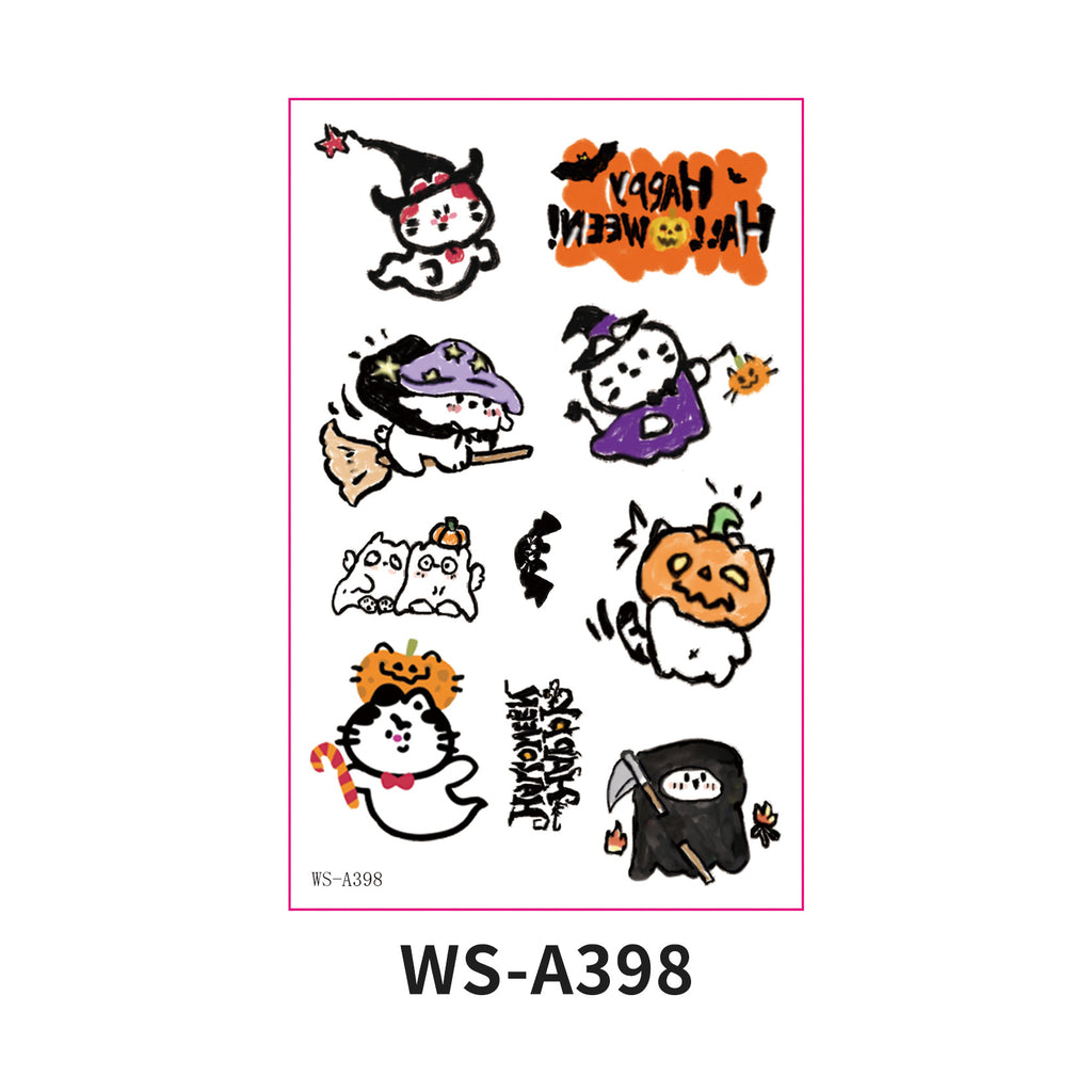 Kids Halloween Temporary Tattoos, Funny Cute Waterproof Sweat Proof Party Tattoo Stickers