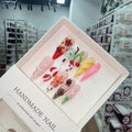 Handmade 3D engraving Pinch Press on Nails Hand painted Color smudge Watercolor handcrafted design Light luxury wear