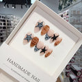 Spice Girl Sweet Cool Crocodile Pattern Pure Hand-Painted Press on Nails White Advanced Sense Fake Nails