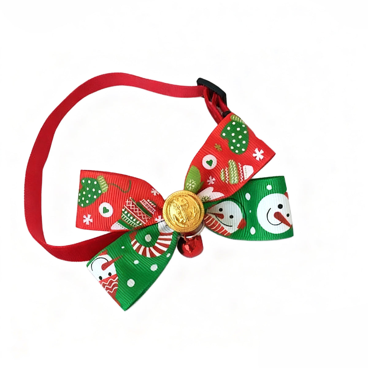 Christmas Pet Collar Bell with Bow Tie for Cats and Dogs, Cute Holiday Pet Neck Accessory