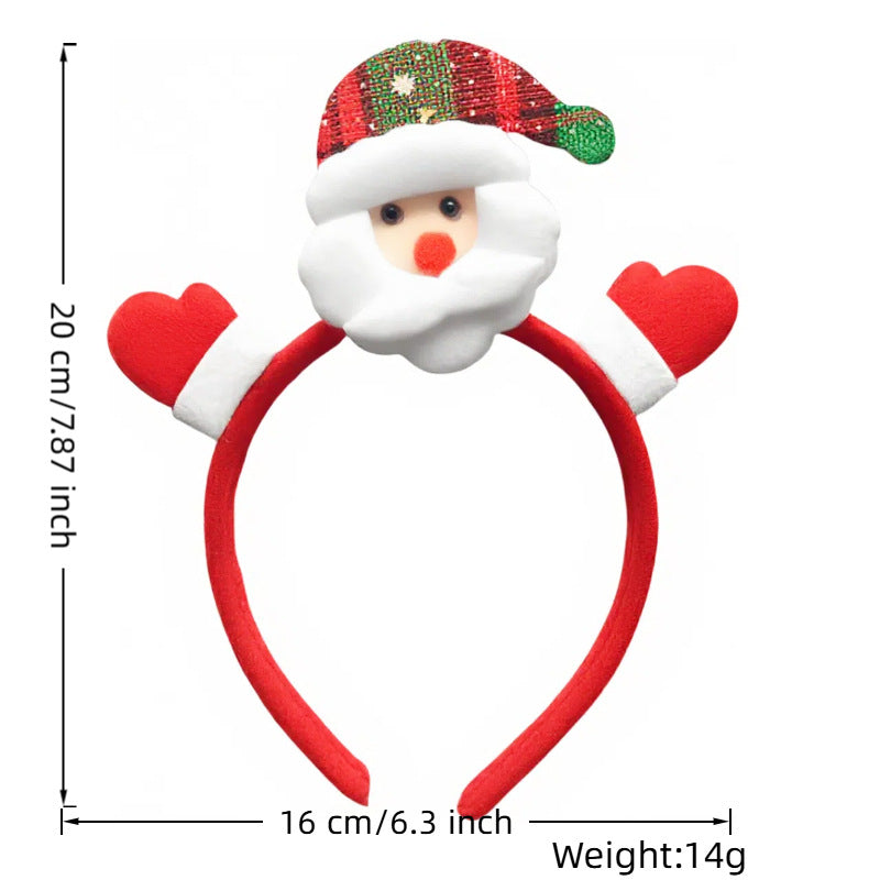 Christmas Party Headband Cute Holiday Hair Accessory for Kids Adults Party Favor Gift