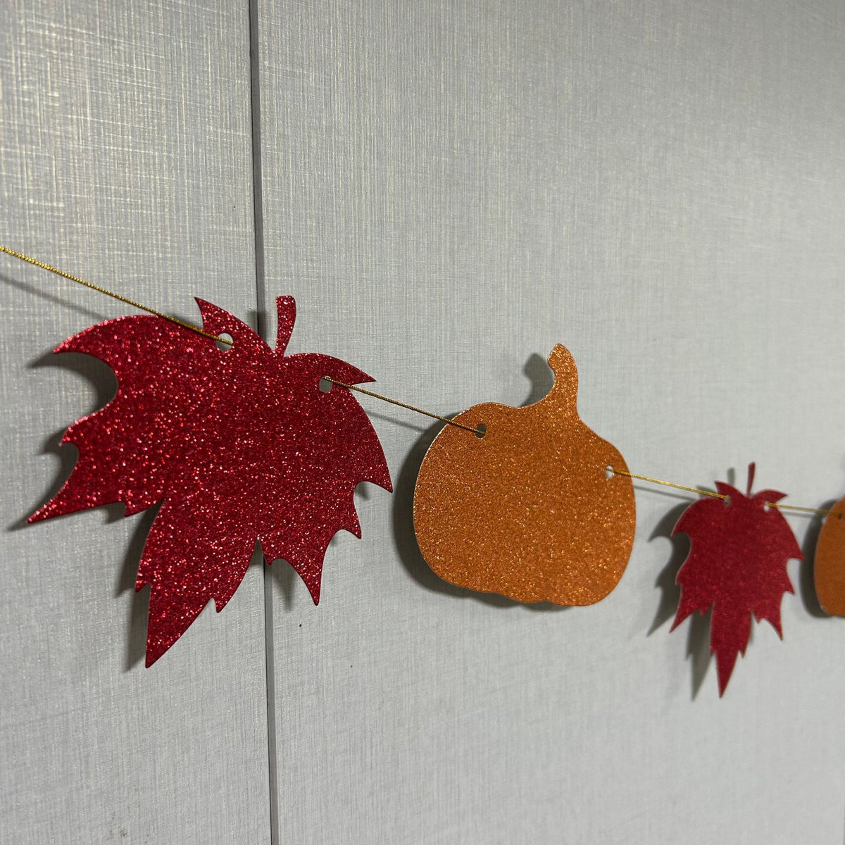 Give Thanks Fall Harvest Bunting Flag, Burlap Triangle Banner Decor