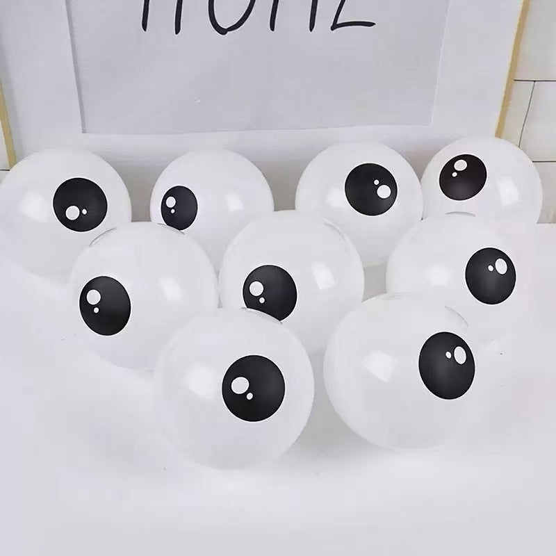 Halloween Balloon Party Decorations Set, Skeleton Ghost Pumpkin Latex Balloons For Spooky Party Supplies
