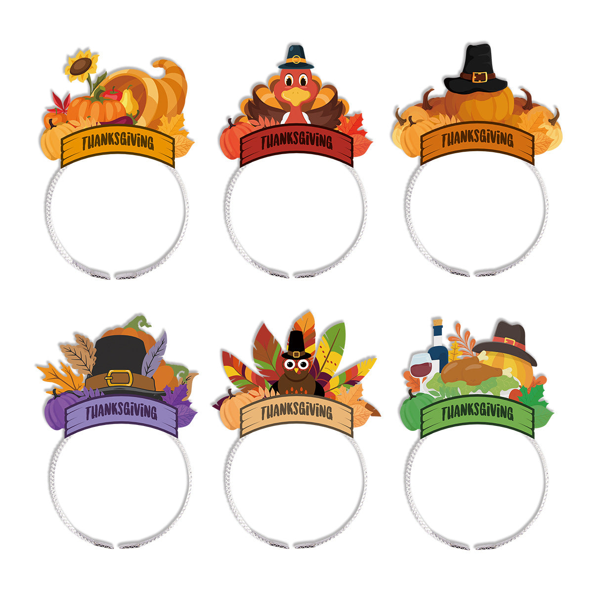 Thanksgiving Party Headband Kids Holiday Hair Accessory Photo Prop Decorations