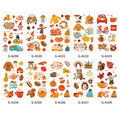 Fall Temporary Tattoos Waterproof Sweat Resistant Pumpkin Thanksgiving Party Stickers