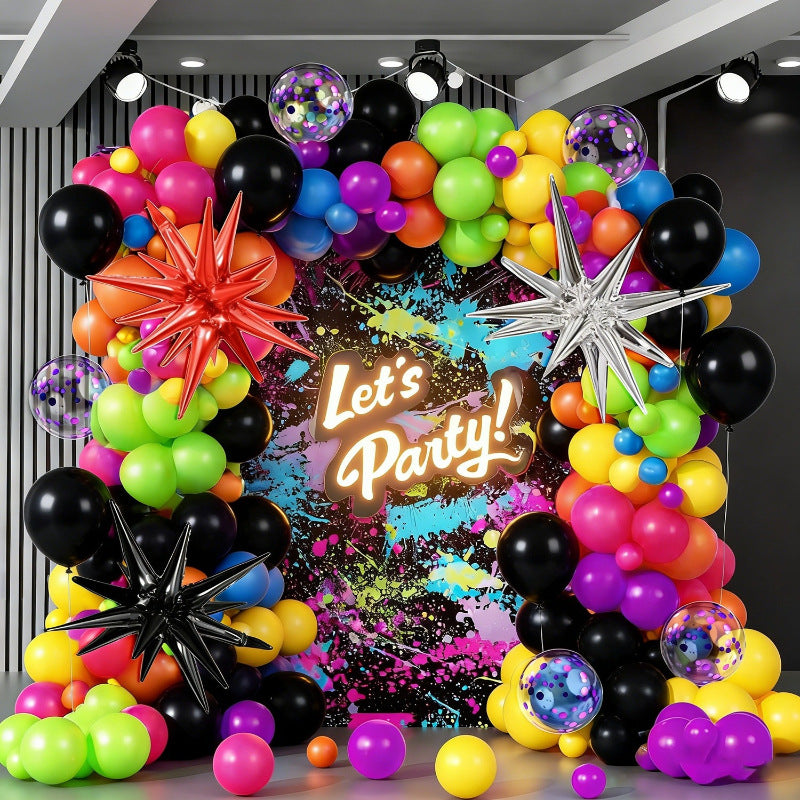 Halloween Foil Balloon Bundle, Skull Theme Party Decoration Set for Birthday