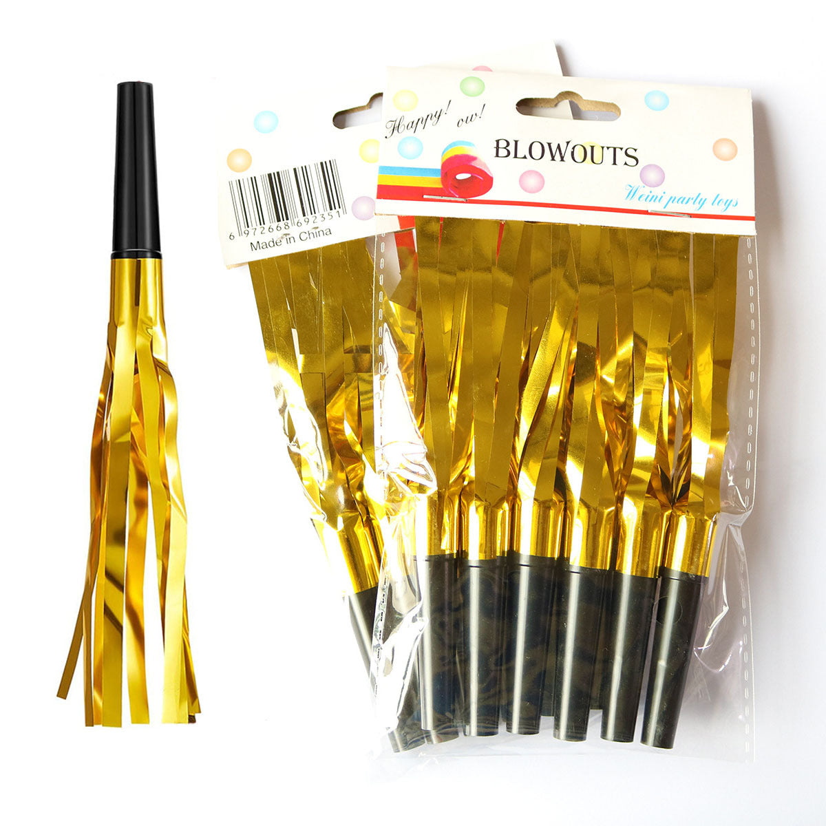 Gold Blowout Horns Party Blowers 6.5cm Kids Celebration Cheer Props Party Favors