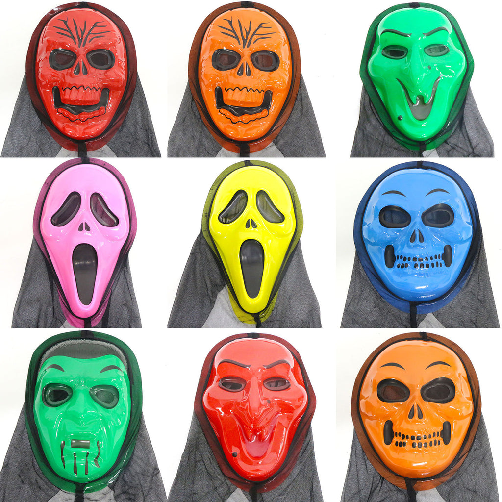 Halloween Scream Ghost Skull Full Head Mask, Scary Masquerade Party Disguise