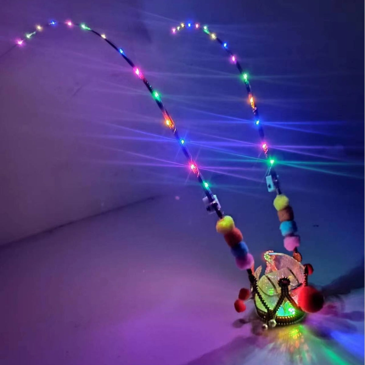 Glowing Monkey King Crown Hat, Light Up Golden Headpiece Costume for Boys Party Toy