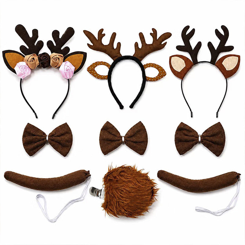 Reindeer Antler Headband for Kids Christmas Party Costume Photo Prop Hair Accessory